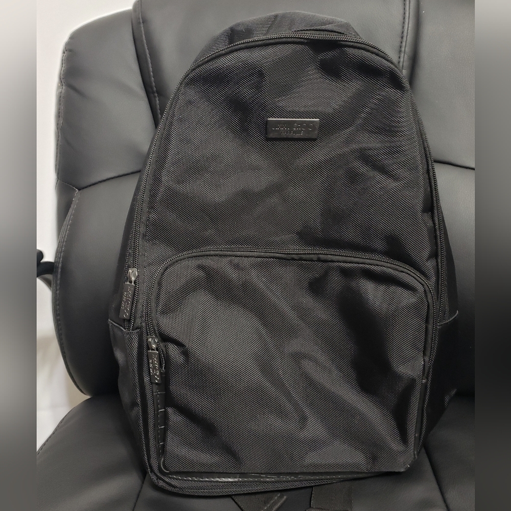 Jimmy Choo Parfums Black Backpack Canvas and Faux Croc accent Unisex